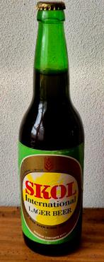 ZEER oude volle 0,75 ltr fles bier SKOL int. Lager NIGERIA, Verzamelen, Ophalen of Verzenden, Flesje(s), Overige merken