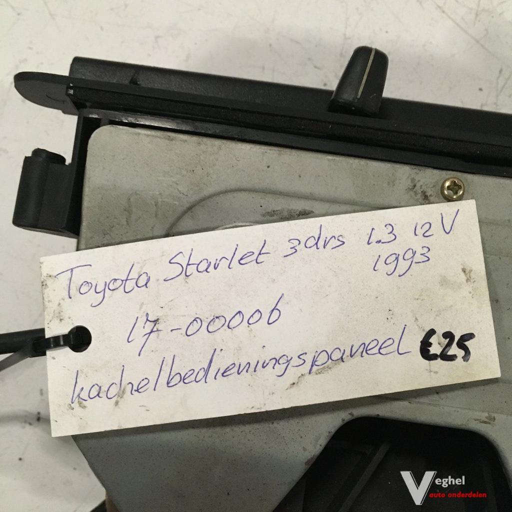 Toyota Starlet 1.3 1993 Kachelbedieningspaneel