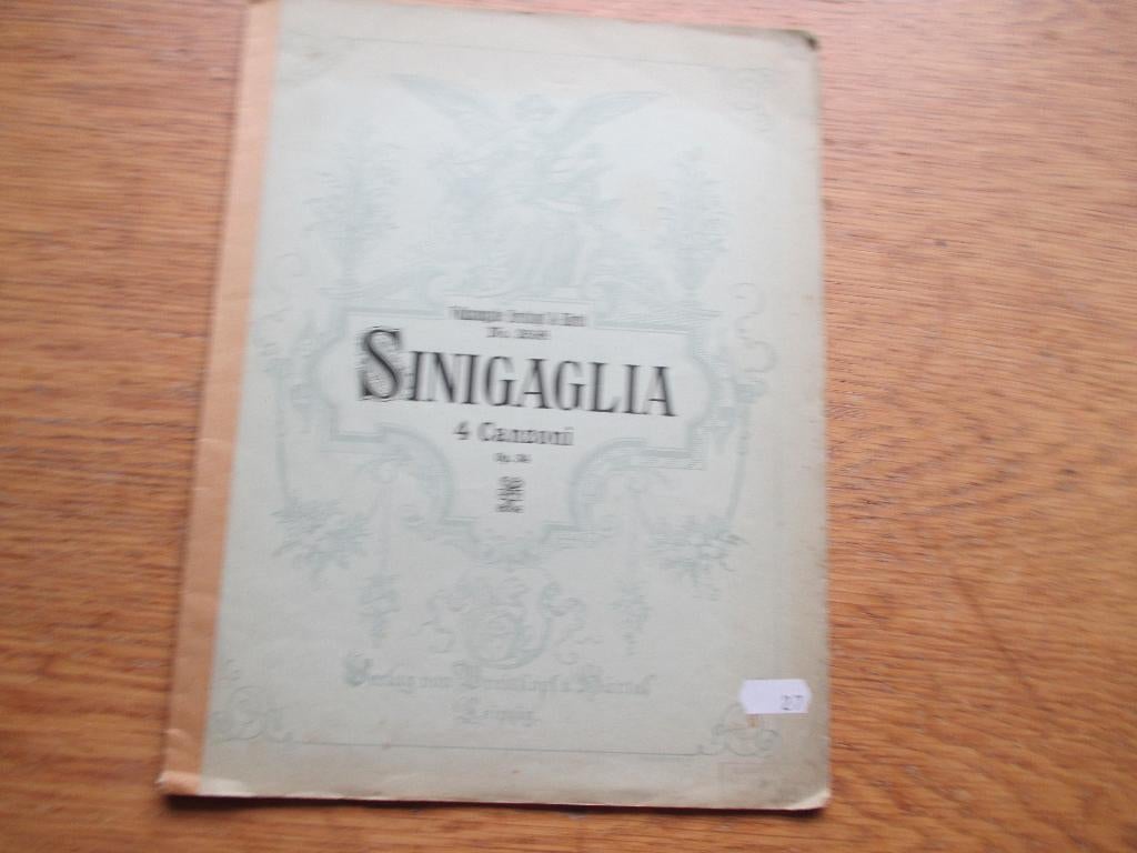 ROSELLI - SINIGAGLIA -4 CANZONI-MEZZO SOPRAAN + PIANO, Zang, Gebruikt, Ophalen of Verzenden, Artiest of Componist