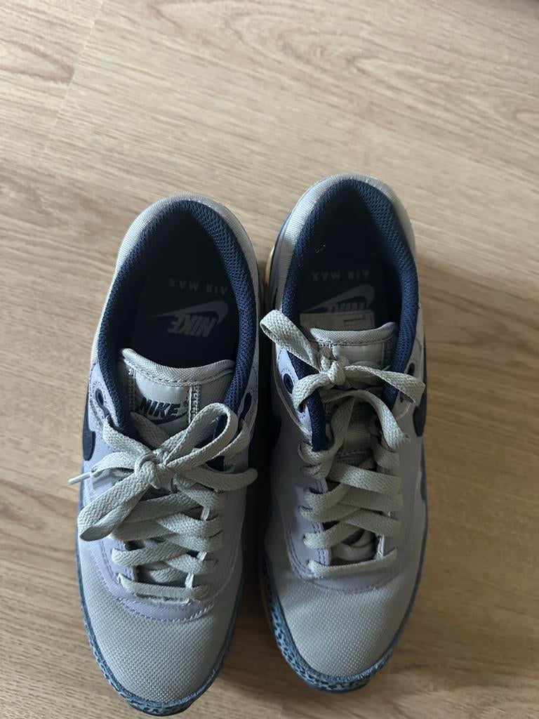 Nike Air Max 1 Blue Safari, Ophalen of Verzenden, Gedragen, Grijs, Sneakers of Gympen