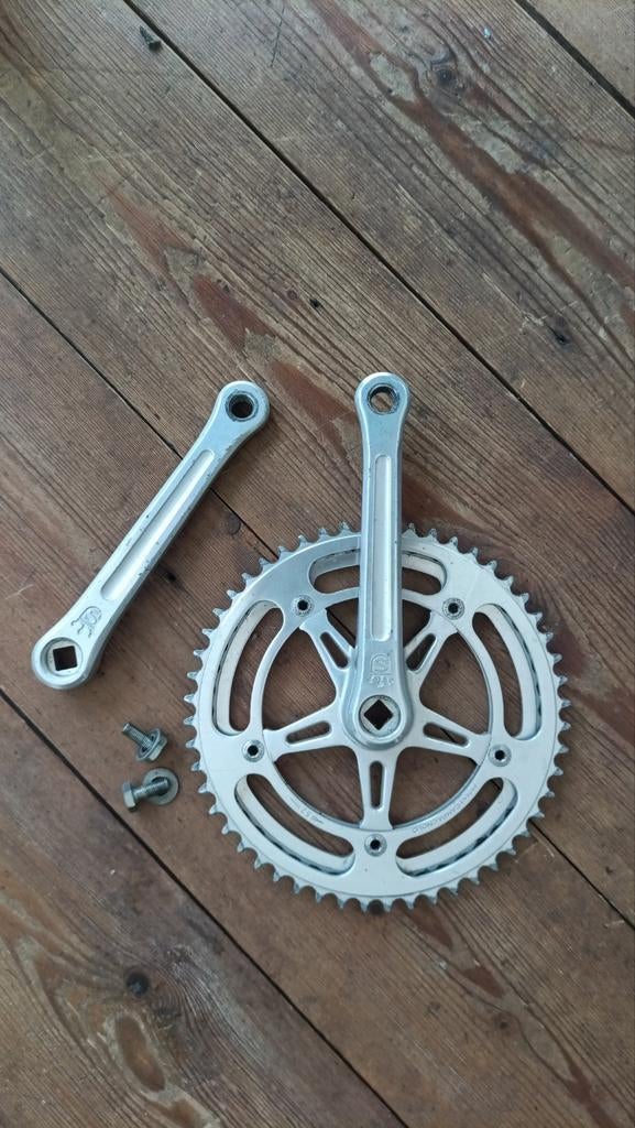 Sugino mighty cranckstel vintage racefiets 55 48 bladen, Ophalen of Verzenden, Gebruikt, Overige typen