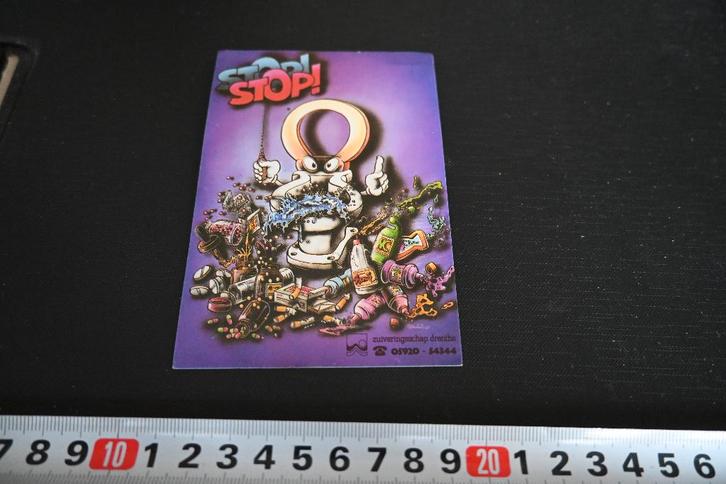 sticker STOP ! STOP ! Zuiveringsschap Drenthe *, Verzamelen, Stickers, Zo goed als nieuw, Ophalen