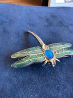 Vintage dragonfly broche, Sieraden, Tassen en Uiterlijk, Broches, Overige materialen, Overige kleuren, Minder dan 4 cm, Ophalen of Verzenden