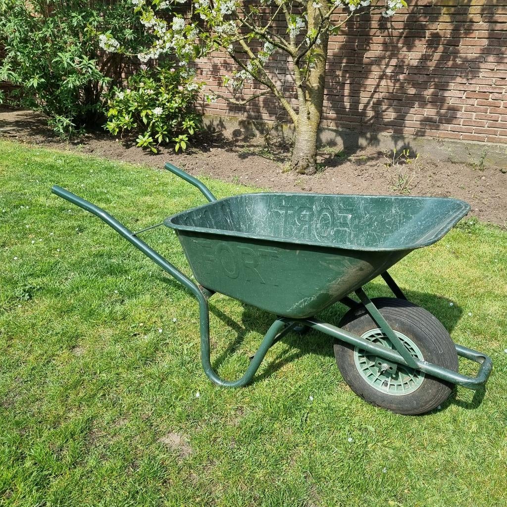 Groene kruiwagen fort krui wagen tuin tuinbouw, Ophalen