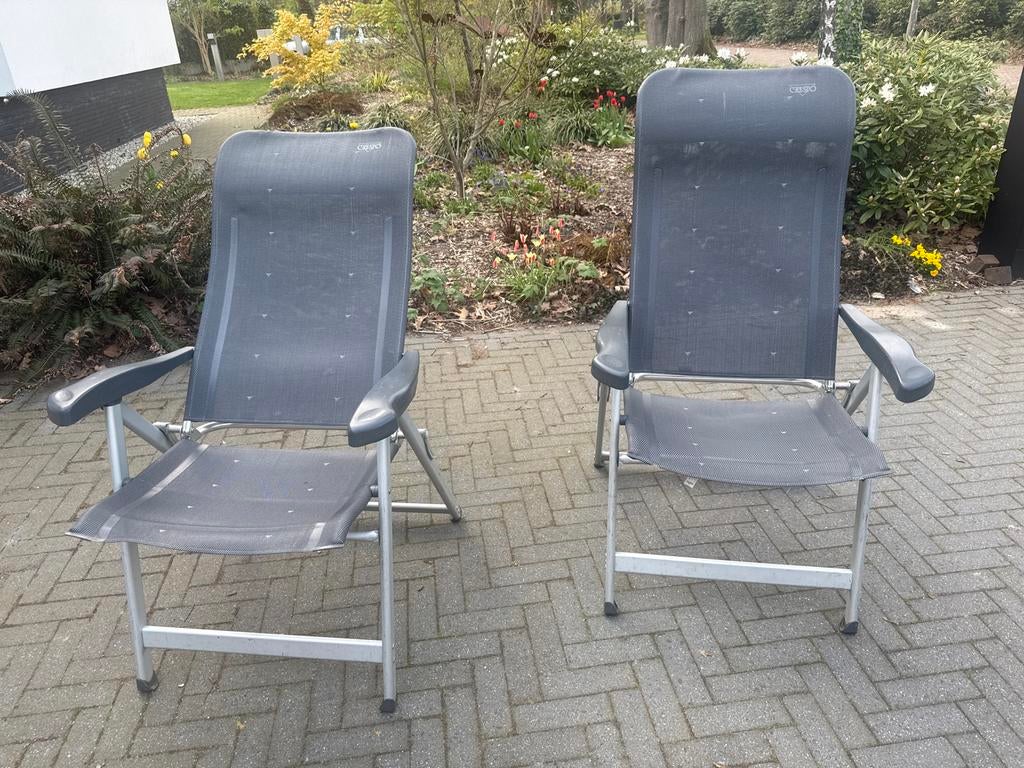 Camping stoelen met hoofdkussens, merk Crespo, Ophalen of Verzenden, Gebruikt, Campingstoel
