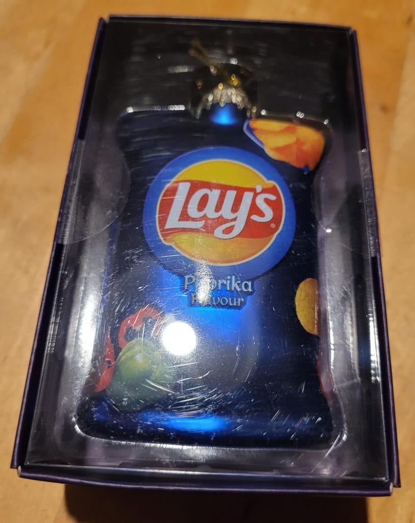 Lay's paprika chips kerstbal glazen hanger chips, Ophalen of Verzenden