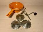 Passeerzeef no.1 roerzeef oranje met drie messen, Ophalen of Verzenden, Gebruikt