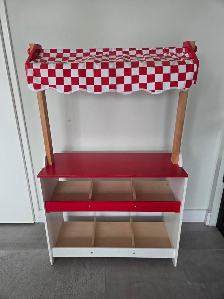 15,- Speelgoed winkel kraam keuken marktkraampje hout, Kinderen en Baby's, Speelgoed | Speelkeukens, Zo goed als nieuw, Speelkeuken