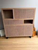 Massief eiken kast op maat door meubelmaker130x145x42, Ophalen, Zo goed als nieuw