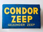 Antiek Emaille Reclamebord Condor Zeep, Ophalen of Verzenden
