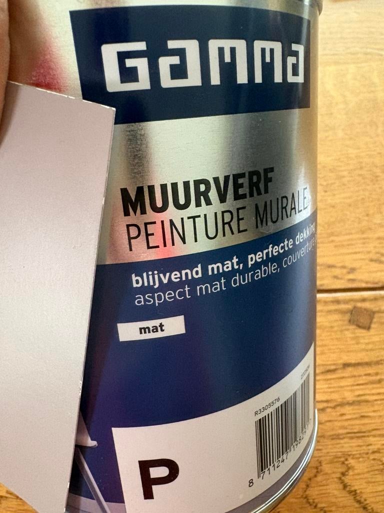 Gamma muurverf 1L in de kleur Rose Taupe, Minder dan 5 liter, Ophalen of Verzenden, Nieuw, Verf