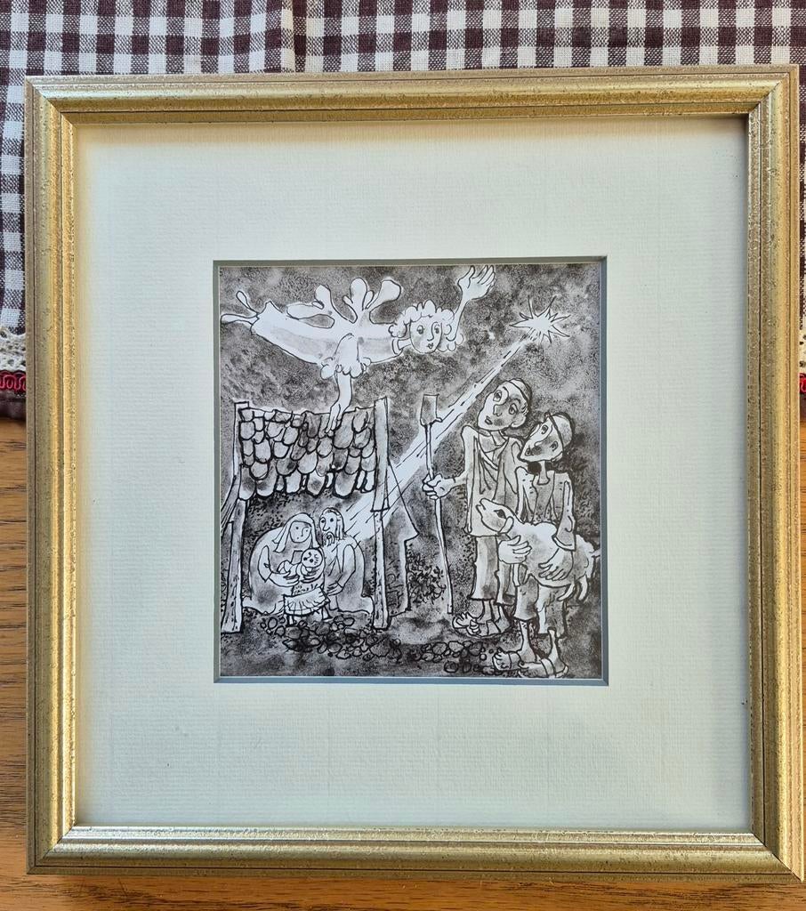 Kerstmis  ets Sjef Hutschemakers, Antiek en Kunst, Ophalen