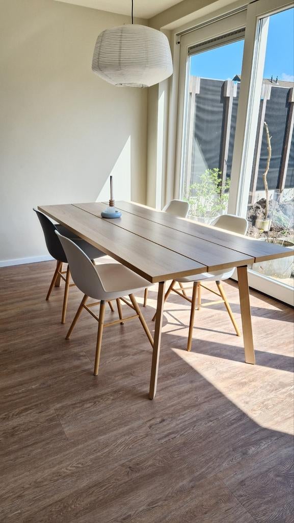 Eettafel Ikea Ypperlig met stoelen van Zuiver, Ophalen, Gebruikt, 4 tot 6 stoelen