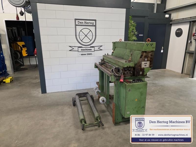 Decoiler knipschaar ELBA kniplijn decoil plaatwerk van rol, Ophalen, Gebruikt