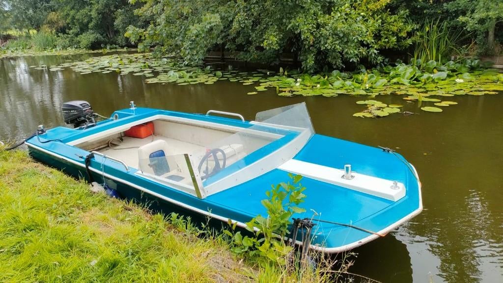 Unieke console boot met een lage doorvaarthoogte, Watersport en Boten, Ophalen, Gebruikt, Tot 10 pk, 3 tot 6 meter