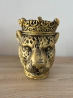 Gouden panter bloempot / vaas, Tuin en Terras, Bloempotten, Ophalen, Rond, Zo goed als nieuw, Minder dan 25 cm