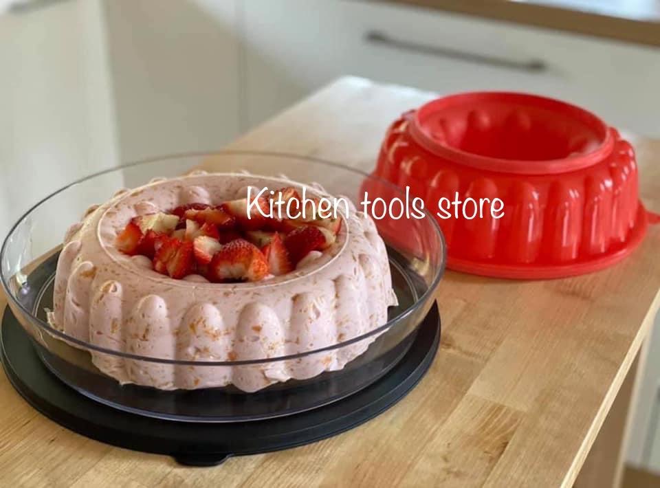 Tupperware roze Vliegende Schotel Geleivorm  Puddingvorm, Ophalen of Verzenden, Nieuw, Rood, Overige typen