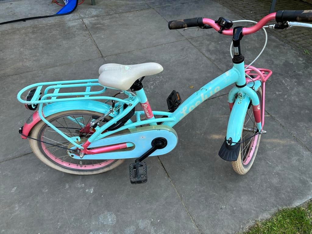 Loekie Princes Kinderfiets 18 inch - Met zijwieltjes optie, Fietsen en Brommers, Ophalen, Gebruikt, 16 tot 20 inch, Zijwieltjes