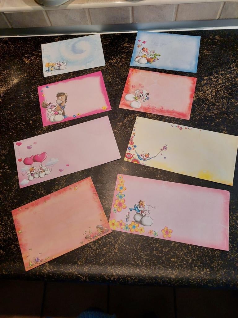 Losse diddl enveloppen, Verzamelen, Diddl, Ophalen of Verzenden, Zo goed als nieuw, Papier, Kaart of Schrift