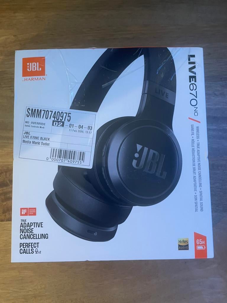 JBL Live 670NC – Nieuw ANC 65u batterij, Overige merken, Nieuw, Ophalen of Verzenden, Over oor (circumaural)