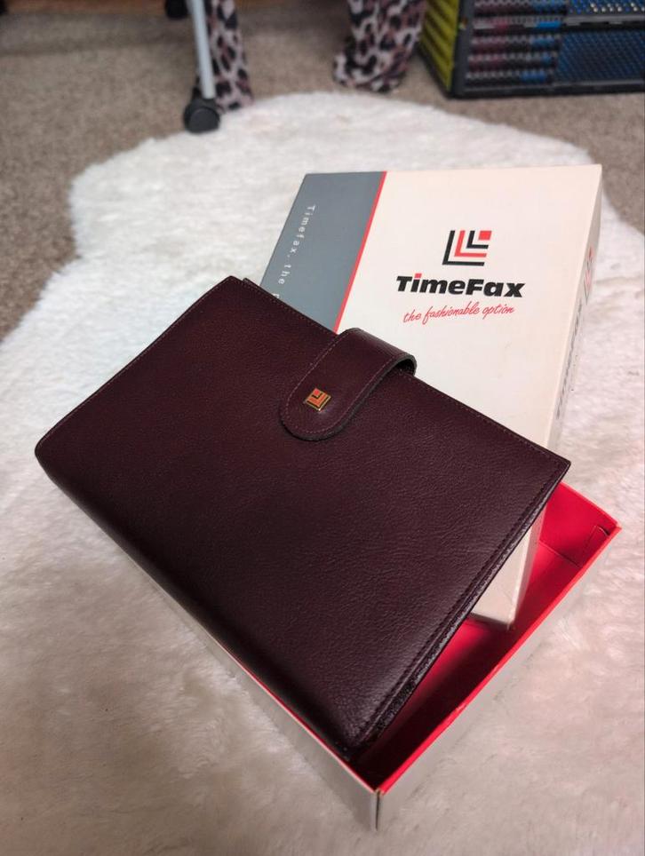 Timefax Bordeaux rood leren organiser NL produkt., Diversen, Agenda's, Nieuw, Ophalen of Verzenden