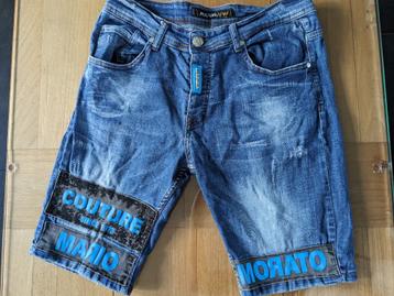 MARIO MORATO Trendy Donkerblauw Jeans Shorts 32 46 S beschikbaar voor biedingen