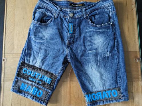 MARIO MORATO Trendy Donkerblauw Jeans Shorts 32 46 S, Kleding | Heren, Spijkerbroeken en Jeans, Zo goed als nieuw, W32 (confectie 46) of kleiner