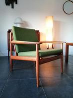 Retro Arne Vodder fauteuil voor Glostrup jaren 60 teak Deens, Ophalen, Hout, Gebruikt, 75 tot 100 cm