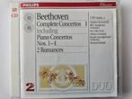 2CD Beethoven - Piano concertos 1,2,3,4 + Violin Romance 1,2, Cd's en Dvd's, Orkest of Ballet, Ophalen of Verzenden, Zo goed als nieuw