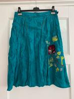 Didi Rok - Turquoise met Bloemen, Maat 38/40 (M), Ophalen of Verzenden, Zo goed als nieuw, Knielengte
