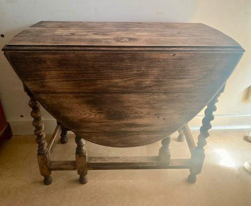 Antieke ‘ gateleg ‘hangoortafel, eikenhout, Antiek en Kunst, Antiek | Meubels | Tafels, Ophalen