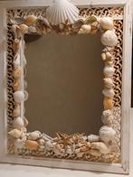 Curiosa schelpenspiegel 56x46cm.., Ophalen, Minder dan 50 cm, Rond, Zo goed als nieuw