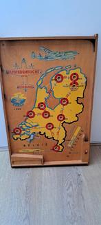 Vintage Houten Knikkerbaan - Elfstedentocht Thema, Antiek en Kunst, Antiek | Speelgoed, Ophalen of Verzenden