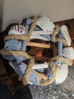 Decoratieve Krans met Schelpen en Hout, Ophalen of Verzenden