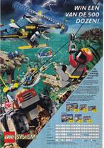 Retro reclame 1998 Lego System wedstrijd voor snelste held, Verzamelen, Ophalen of Verzenden