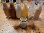 6 vintage melkflessen en 1 yoghurt potje Sterovita, Antiek en Kunst, Ophalen