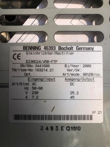 Acculader Benning 46393 & SGTE CPS 24 M 25 beschikbaar voor biedingen