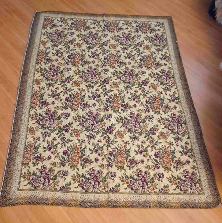 Bloemen grand foulard 209/139, Huis en Inrichting, Woonaccessoires | Plaids en Woondekens, Gebruikt, Ophalen of Verzenden