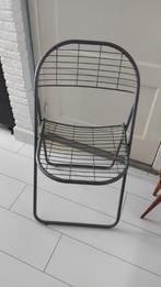 Vintage klapstoel grijs Ikea Niels Gammelgaard, Huis en Inrichting, Gebruikt, Ophalen of Verzenden, Metaal, Eén