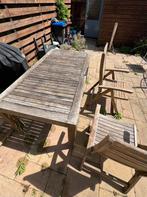 Houten tuintafel en stoelen (gratis), Tuin en Terras, Tuinsets en Loungesets, Ophalen of Verzenden, Gebruikt, Hout