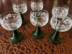 6 Vintage Roemer Wijnglazen met Druivenmotief, Antiek en Kunst, Ophalen