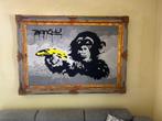 Banksy  "aap met banaan" 150 x 100 cm op canvas, Ophalen