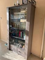 Vitrine bruin, Huis en Inrichting, Ophalen, Eikenhout, 50 tot 100 cm, Zo goed als nieuw