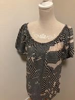 Nieuw=zwart zandkleur blouse korte mouwen=Pep/M, Ophalen of Verzenden, Nieuw, Maat 38/40 (M), Zwart