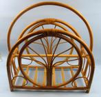 Vintage Riet rotan lectuurbak, Huis en Inrichting, Woonaccessoires | Krantenbakken en Lectuurbakken, Ophalen of Verzenden, Gebruikt