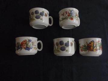 5x kopje Marjolein Bastin Libelle servies J&G Meakin beschikbaar voor biedingen