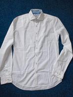 Wit jongens/ heren blouse mt 38 Nils fitted, Halswijdte 38 (S) of kleiner, Wit, Ophalen of Verzenden, Zo goed als nieuw
