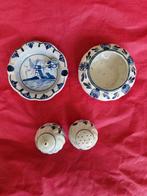 Delfts Blauw Setje: Asbak, Potje & Zout/Peper Strooiers, Ophalen of Verzenden