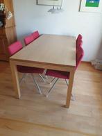 Hülsta, houten tafel met zes stoelen, Ophalen, Gebruikt