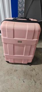 Roze koffer, Sieraden, Tassen en Uiterlijk, Koffers, Wieltjes, Gebruikt, 50 tot 60 cm, Hard kunststof